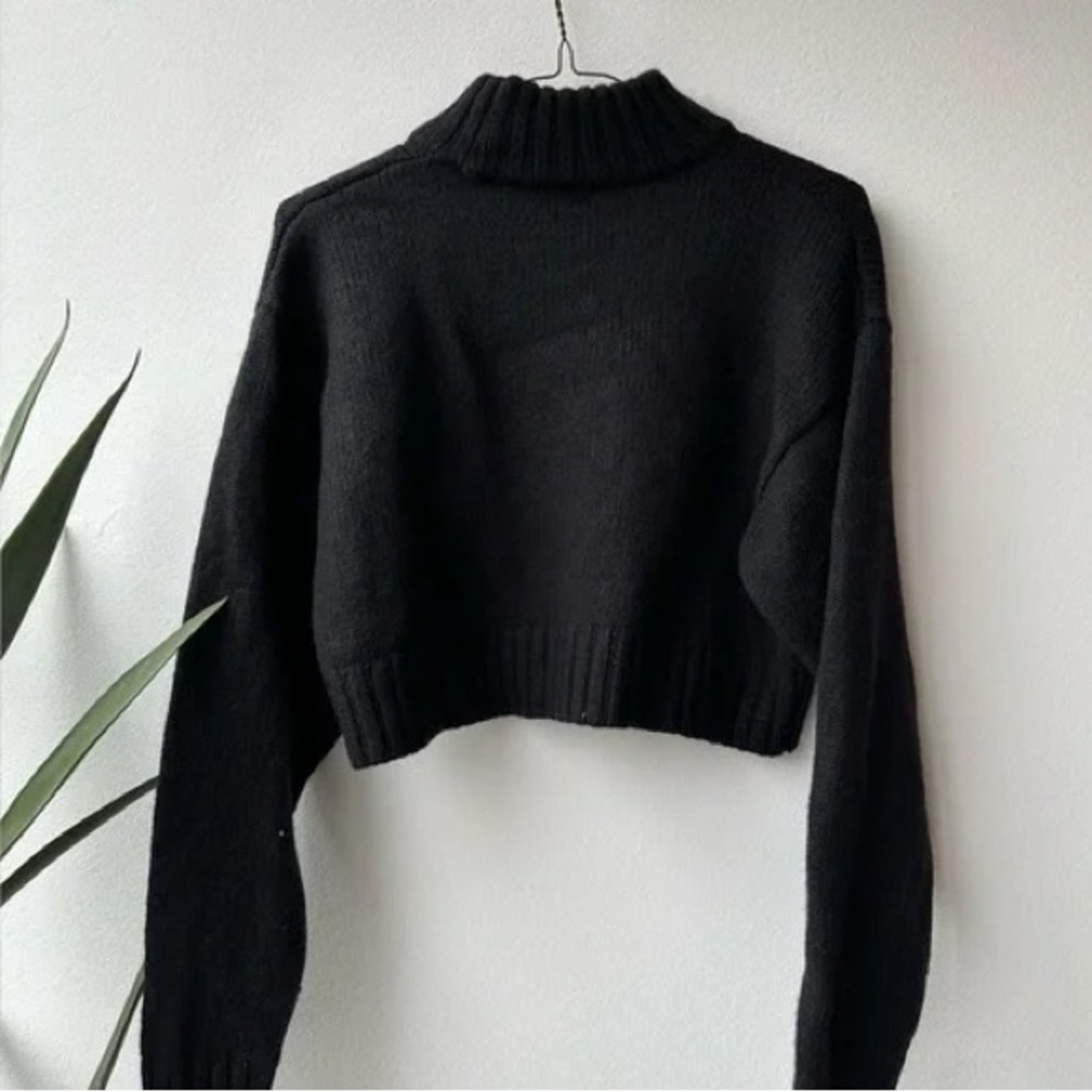 Black Turtleneck Women's Sweater